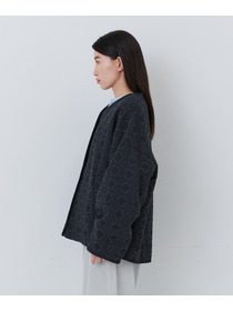 【congés payés】｜2BUY10%OFF・3BUY20%OFF｜【11月お気に入り登録ブランド内3位】フォークロア刺繍ショートジャケット 詳細画像 チャコールグレー 20