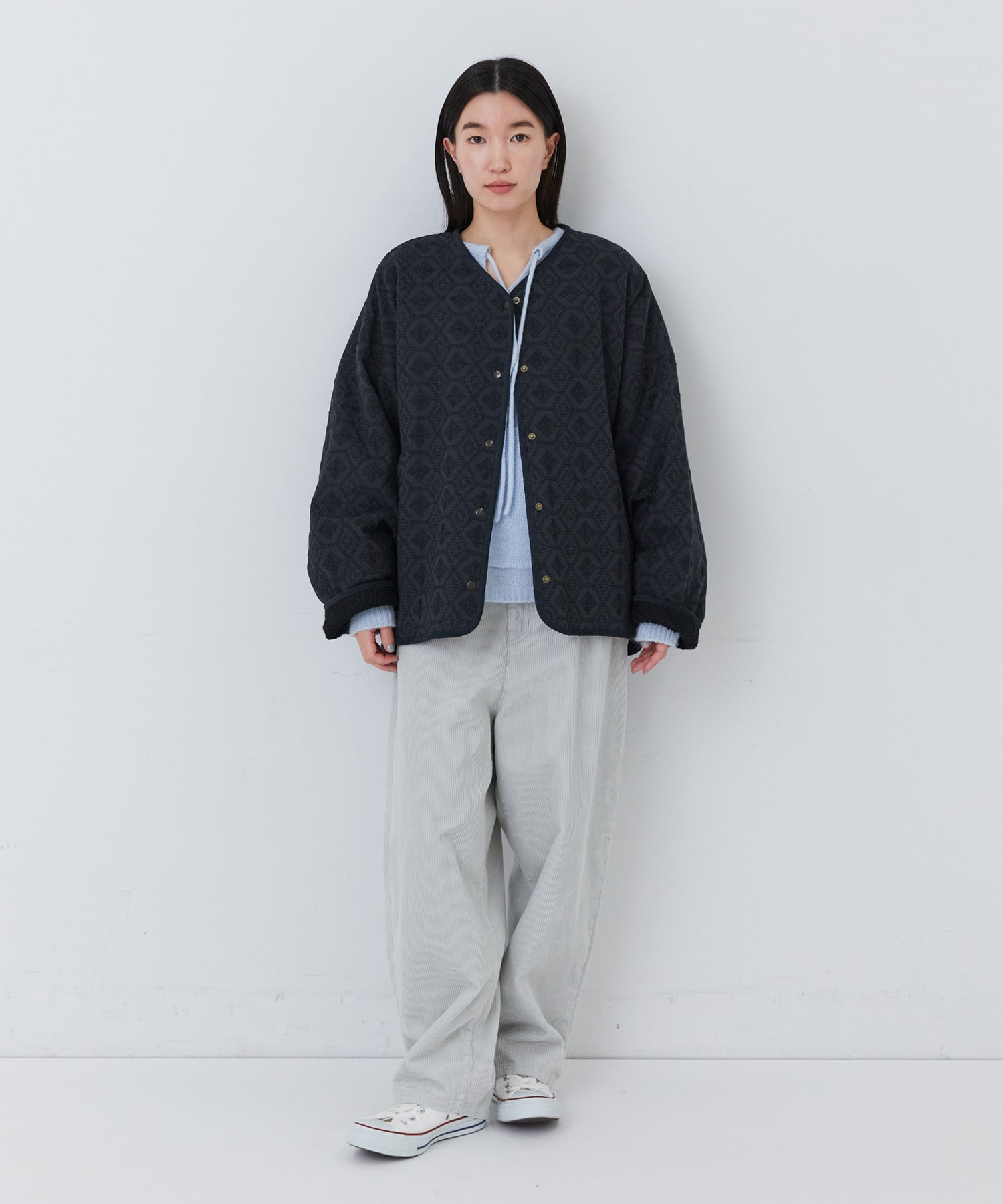 【congés payés】｜2BUY10%OFF・3BUY20%OFF｜【11月お気に入り登録ブランド内3位】フォークロア刺繍ショートジャケット 詳細画像 チャコールグレー 15