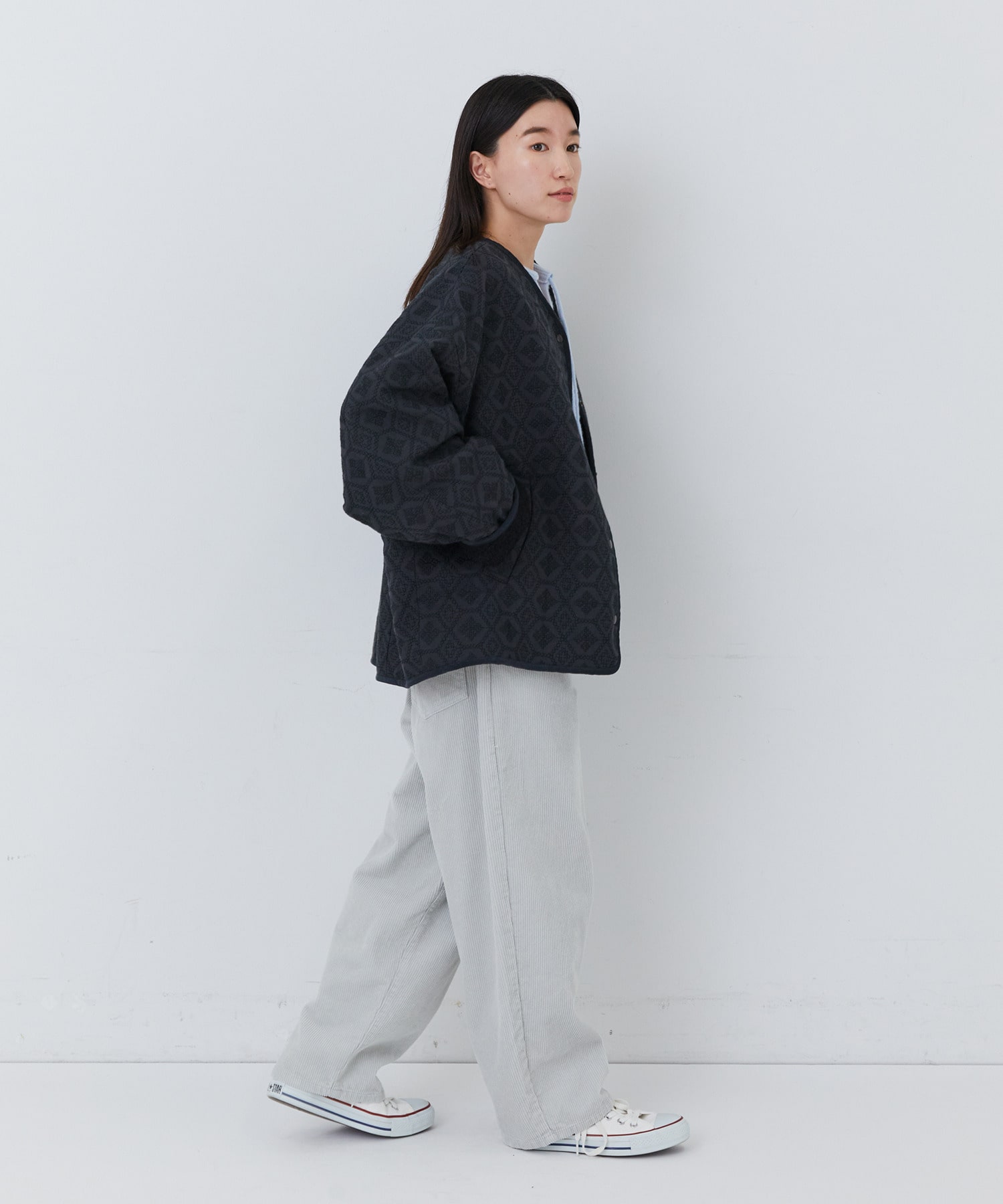 【congés payés】｜2BUY10%OFF・3BUY20%OFF｜【11月お気に入り登録ブランド内3位】フォークロア刺繍ショートジャケット 詳細画像 チャコールグレー 16