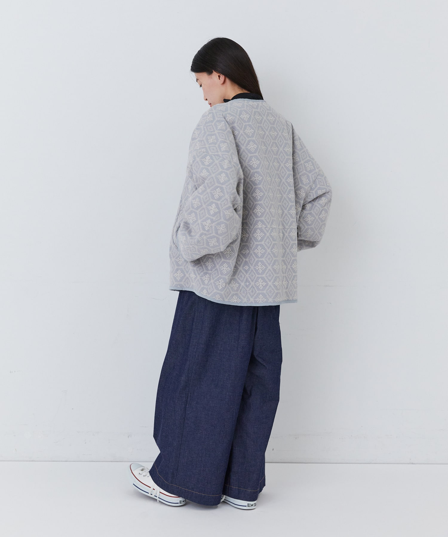 【congés payés】｜2BUY10%OFF・3BUY20%OFF｜【11月お気に入り登録ブランド内3位】フォークロア刺繍ショートジャケット 詳細画像 チャコールグレー 3