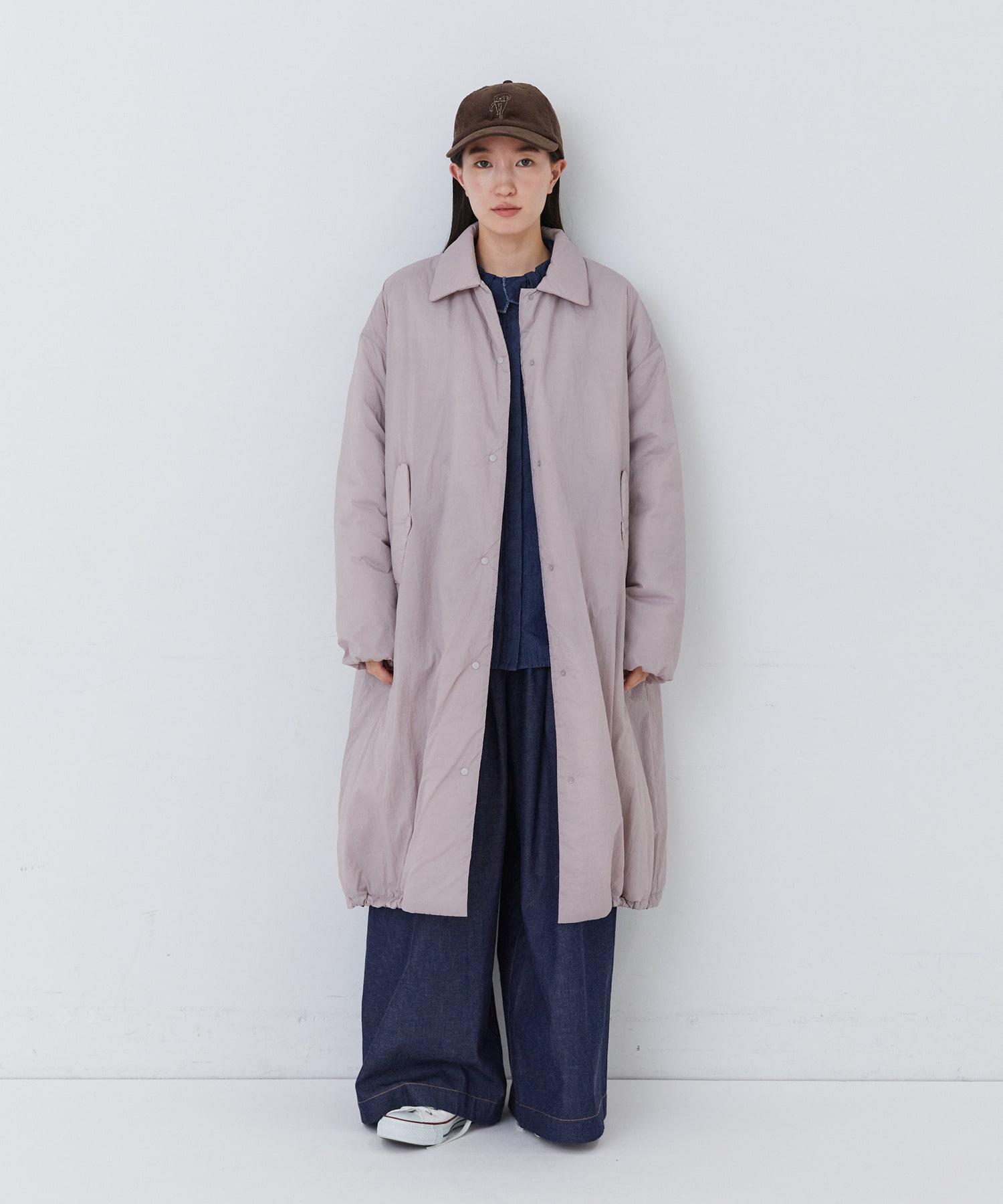 【congés payés】｜2BUY10%OFF・3BUY20%OFF｜【11月ベストセラーブランド内4位】中綿ステンカラーコート 詳細画像 ブルーグリーン 1