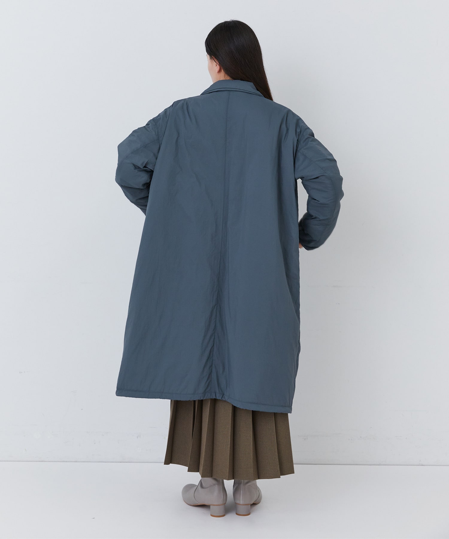 【congés payés】｜2BUY10%OFF・3BUY20%OFF｜【11月ベストセラーブランド内4位】中綿ステンカラーコート 詳細画像 ブルーグリーン 14