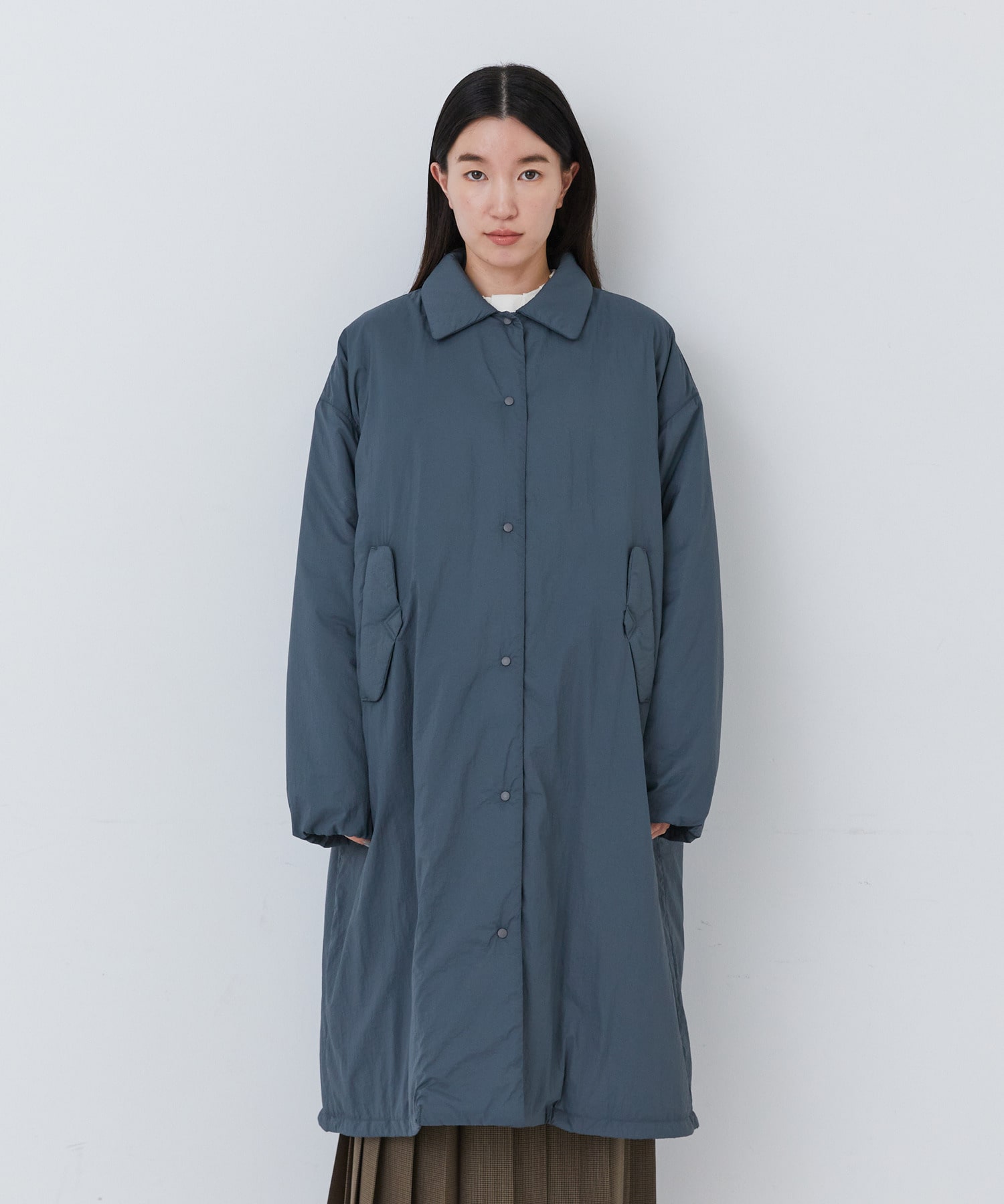 【congés payés】｜2BUY10%OFF・3BUY20%OFF｜【11月ベストセラーブランド内4位】中綿ステンカラーコート 詳細画像 ブルーグリーン 15