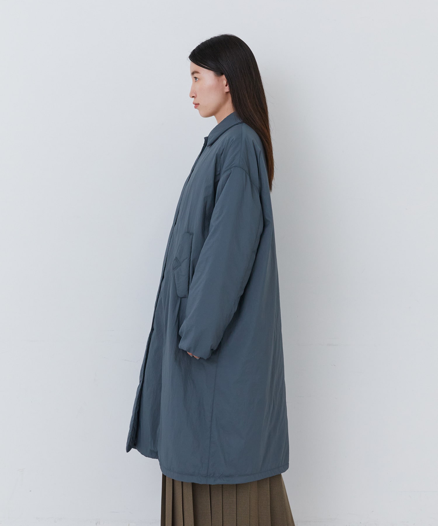 【congés payés】｜2BUY10%OFF・3BUY20%OFF｜【11月ベストセラーブランド内4位】中綿ステンカラーコート 詳細画像 ブルーグリーン 16