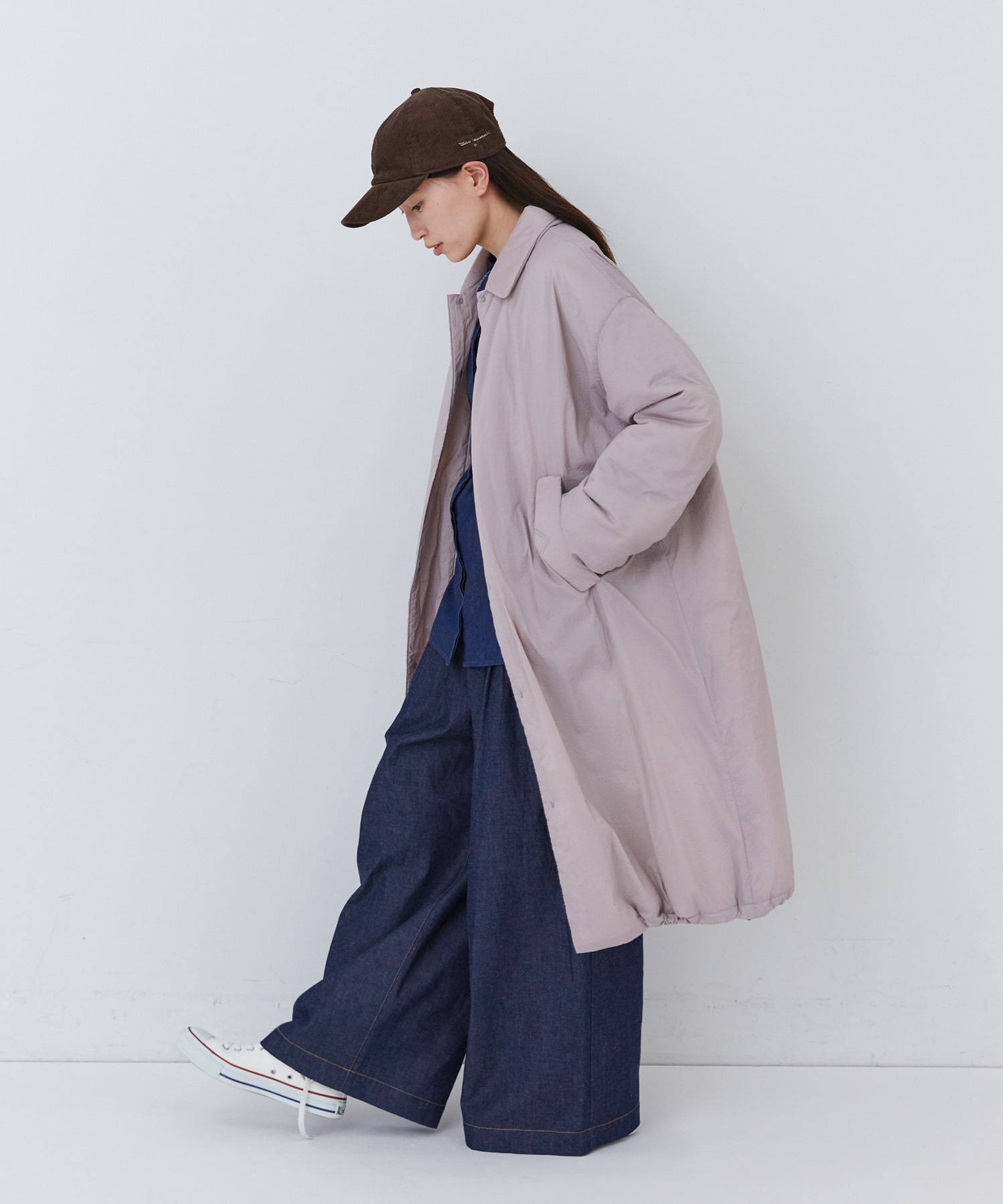 【congés payés】｜2BUY10%OFF・3BUY20%OFF｜【11月ベストセラーブランド内4位】中綿ステンカラーコート 詳細画像 ブルーグリーン 2