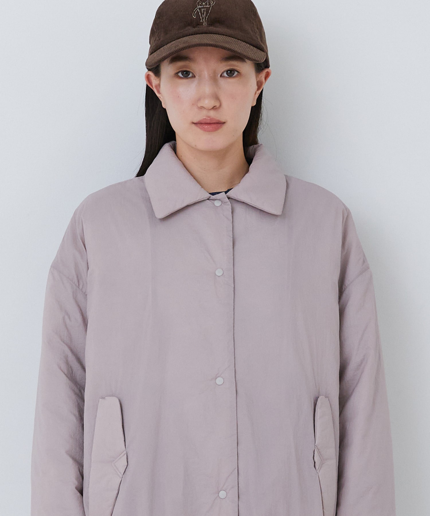 【congés payés】｜2BUY10%OFF・3BUY20%OFF｜【11月ベストセラーブランド内4位】中綿ステンカラーコート 詳細画像 ブルーグリーン 8