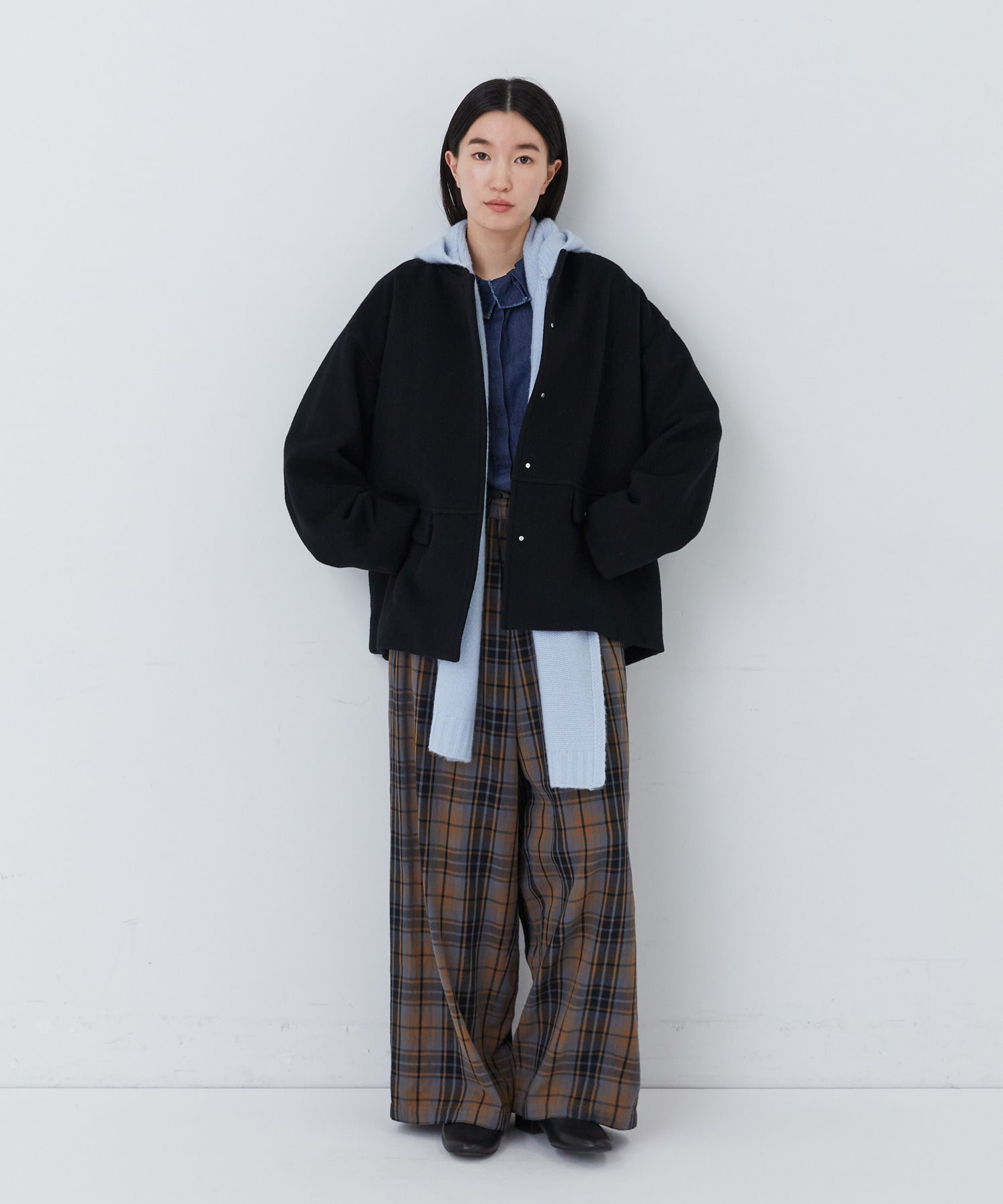 【congés payés】｜2BUY10%OFF・3BUY20%OFF｜ウールビーバーショートコート 詳細画像 ブラック 11