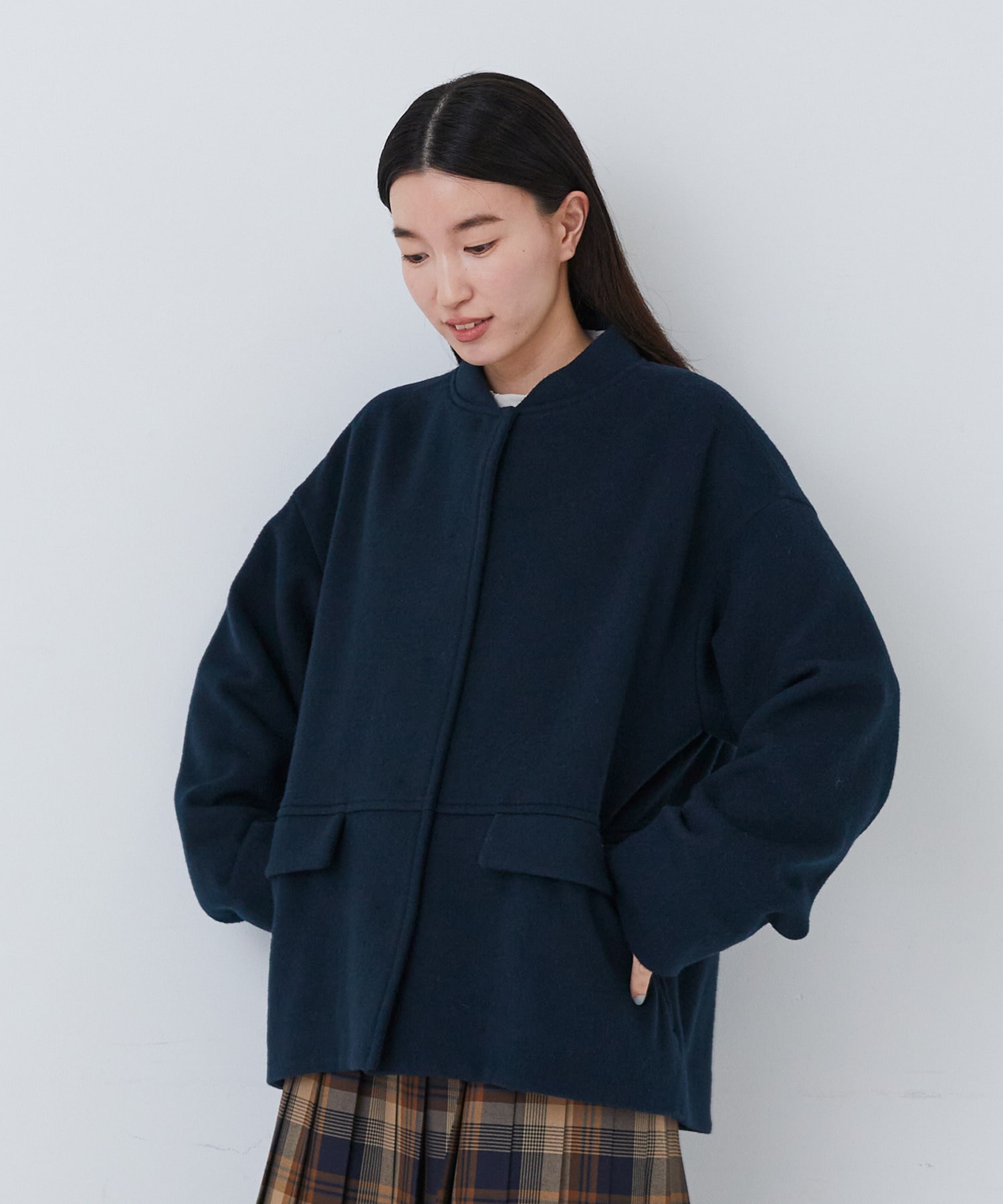 【congés payés】｜2BUY10%OFF・3BUY20%OFF｜ウールビーバーショートコート 詳細画像 ブラック 4