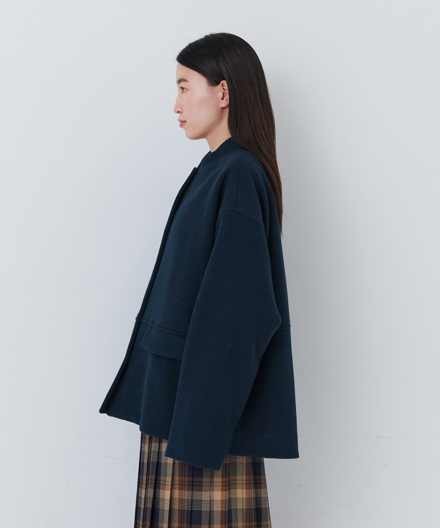 【congés payés】｜2BUY10%OFF・3BUY20%OFF｜ウールビーバーショートコート 詳細画像 ブラック 6