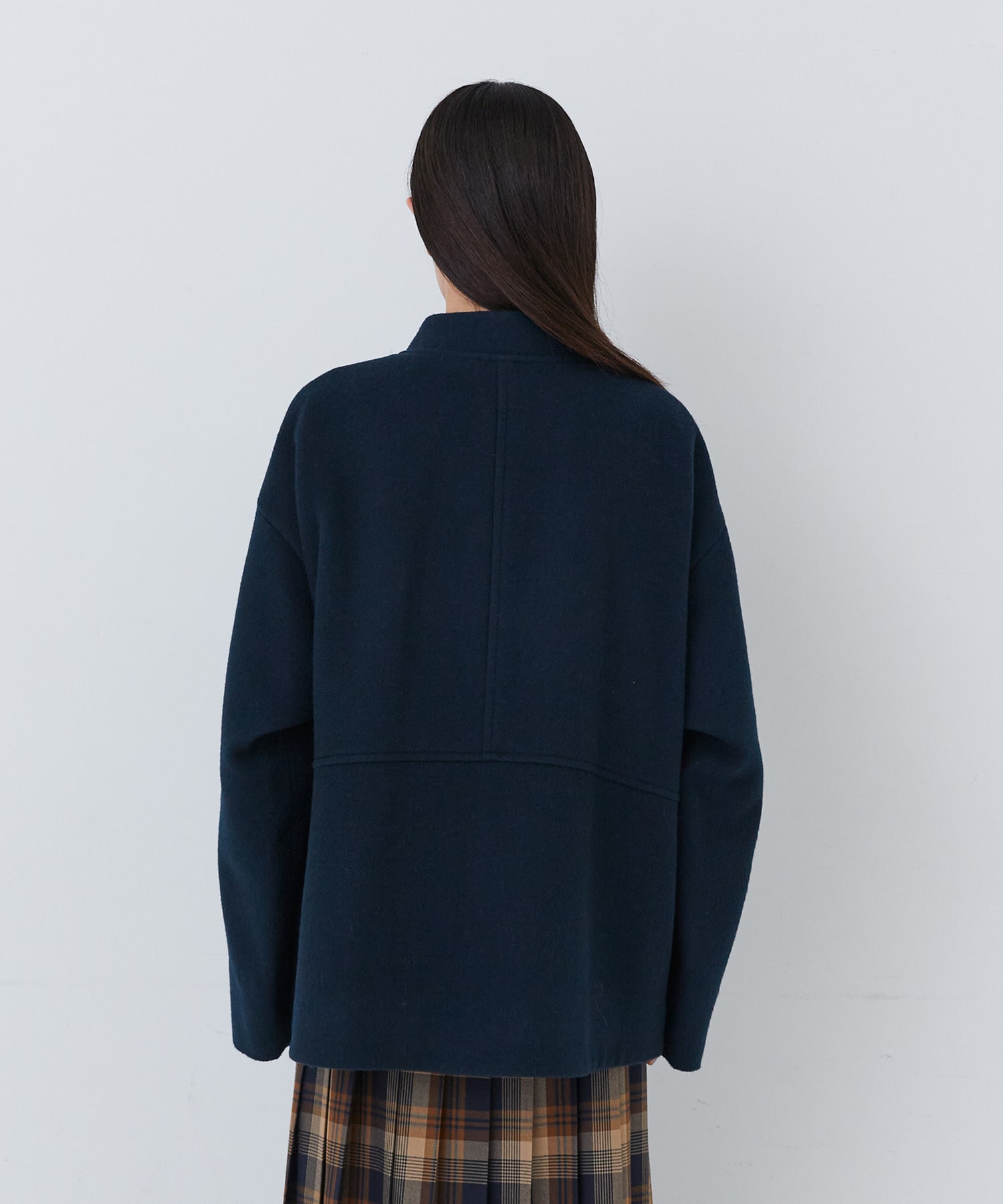 【congés payés】｜2BUY10%OFF・3BUY20%OFF｜ウールビーバーショートコート 詳細画像 ブラック 7