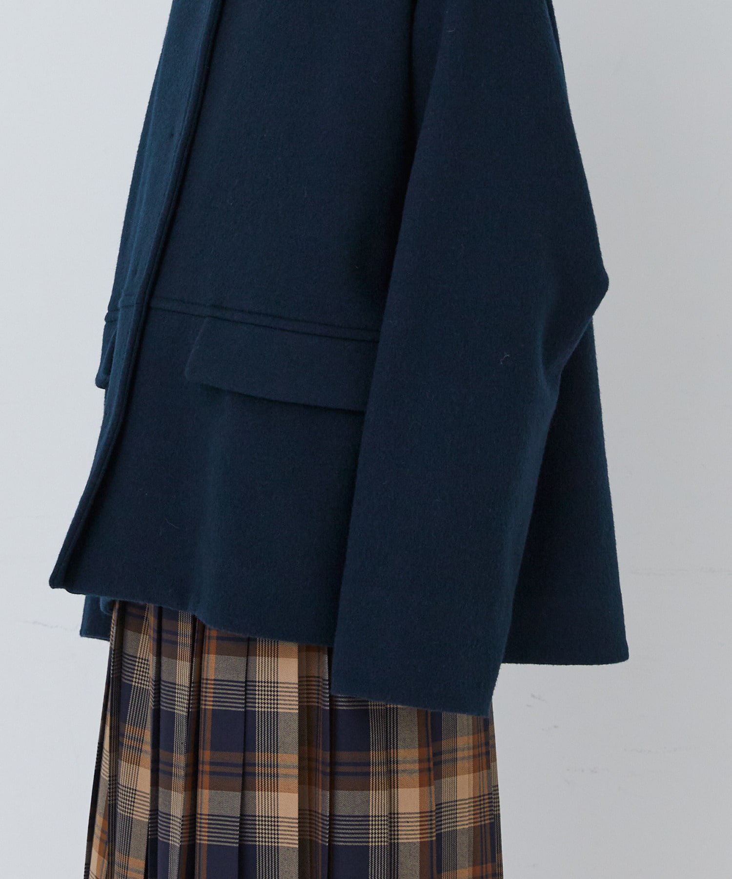 【congés payés】｜2BUY10%OFF・3BUY20%OFF｜ウールビーバーショートコート 詳細画像 ブラック 9