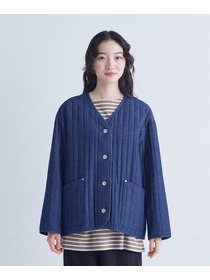 【congés payés】デニムキルティングブルゾン 詳細画像 インディゴブルー 5