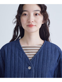 【congés payés】デニムキルティングブルゾン 詳細画像 インディゴブルー 8