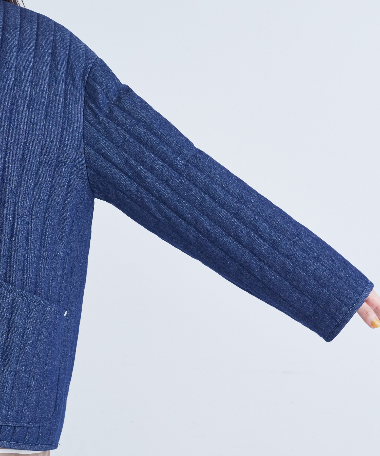 【congés payés】デニムキルティングブルゾン 詳細画像 インディゴブルー 10