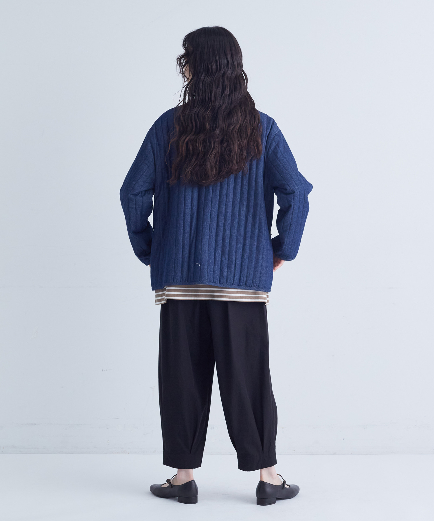 【congés payés】デニムキルティングブルゾン 詳細画像 インディゴブルー 3