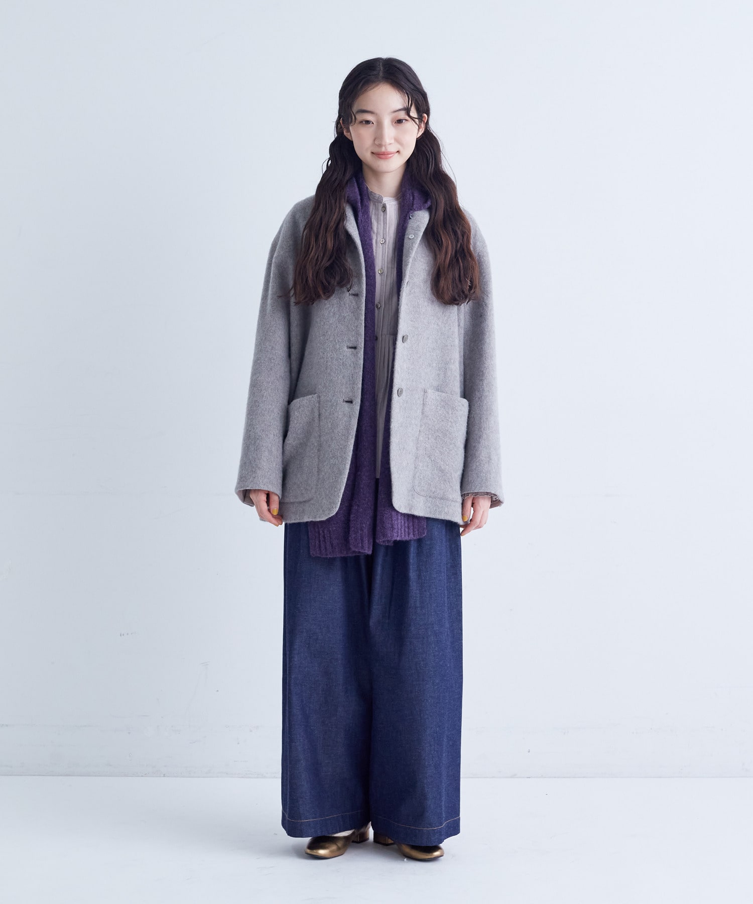 FRAMeWORK テーラードジャケット　ネイビー　キュプラジャケット テーラードジャケット AJ0263－8 ネイビー| 作業服・作業