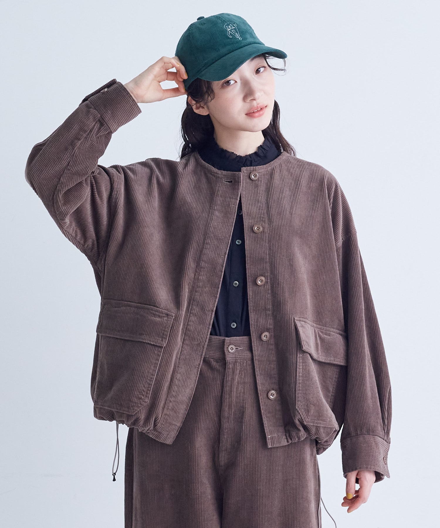 【congés payés】｜2BUY10%OFF・3BUY20%OFF｜【FAVE】コーデュロイブルゾン 詳細画像 ブラウン 33