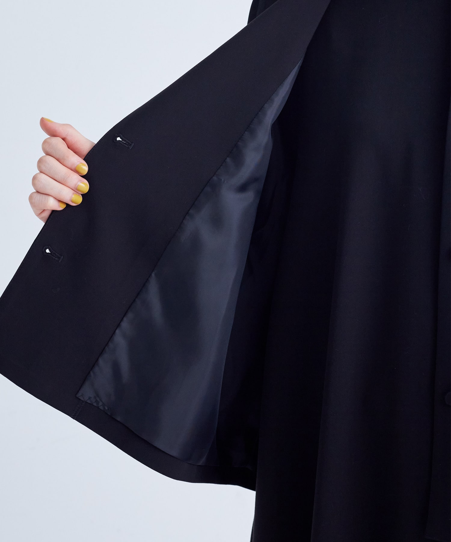 【congés payés】ラウンドカラーショートジャケット 詳細画像 ブラック 12