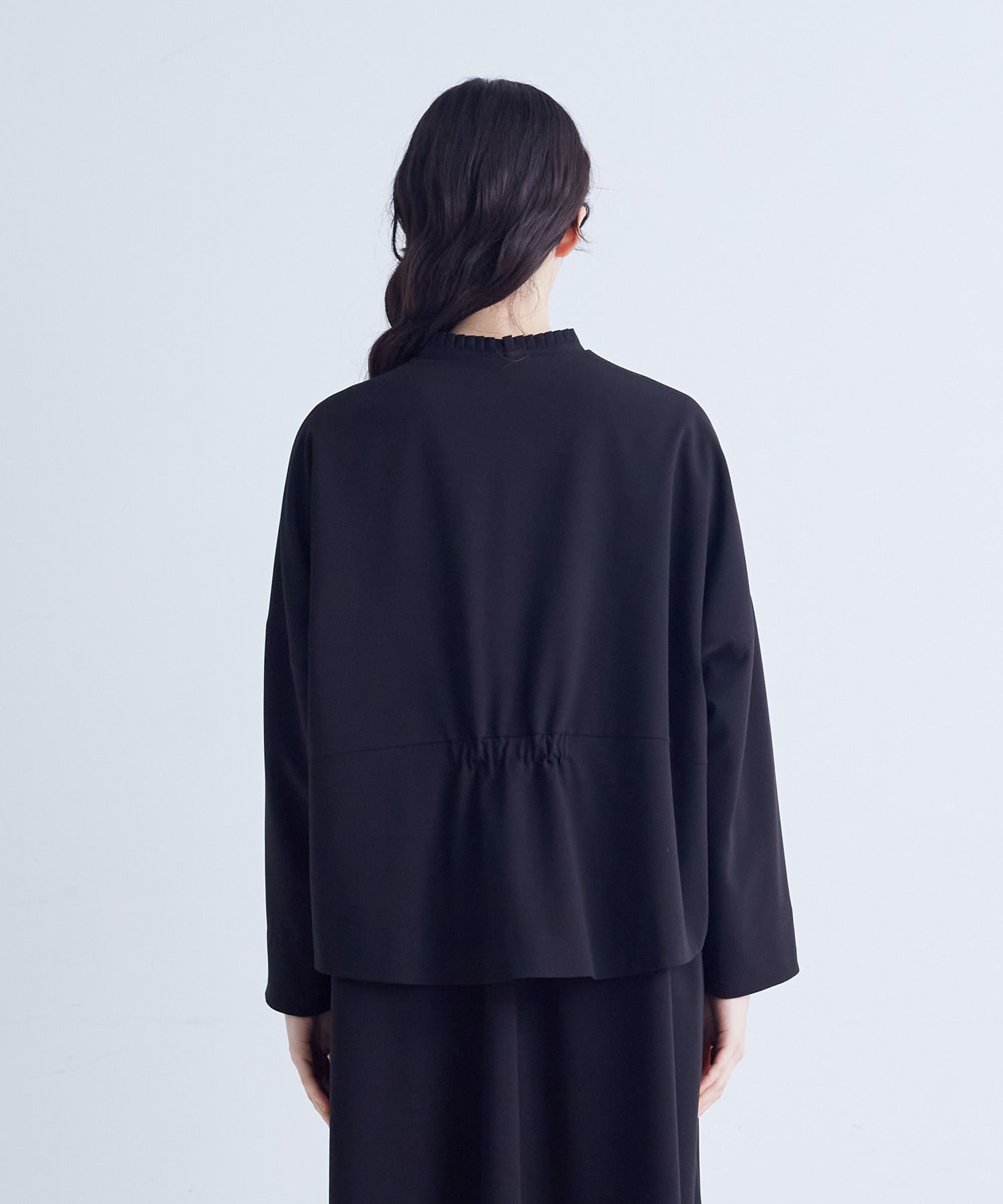 【congés payés】ラウンドカラーショートジャケット 詳細画像 ブラック 6