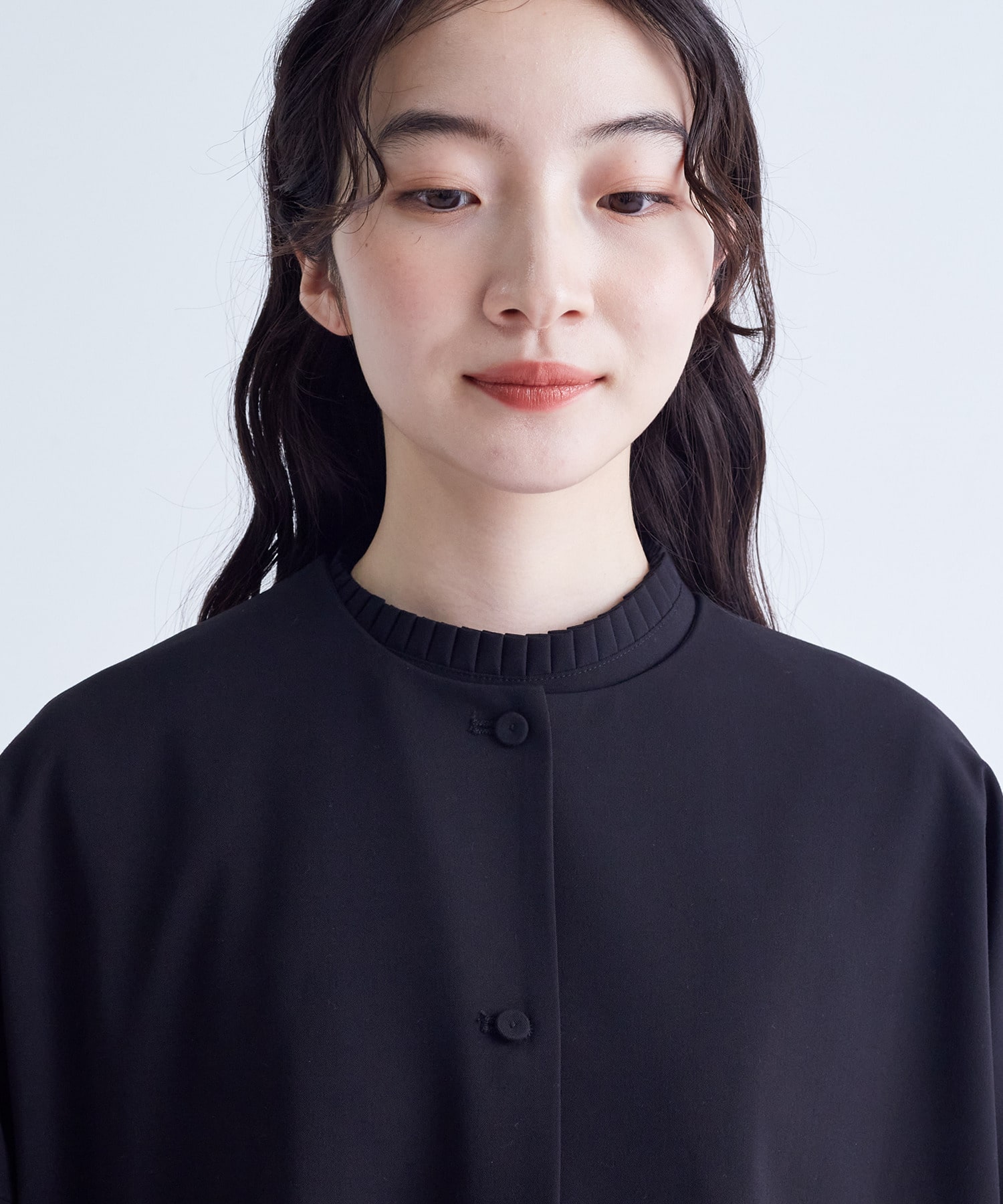 【congés payés】ラウンドカラーショートジャケット 詳細画像 ブラック 7