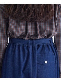 【congés payés】｜2BUY10%OFF・3BUY20%OFF｜ベルト付きデニムワイドパンツ 詳細画像 インディゴブルー 16