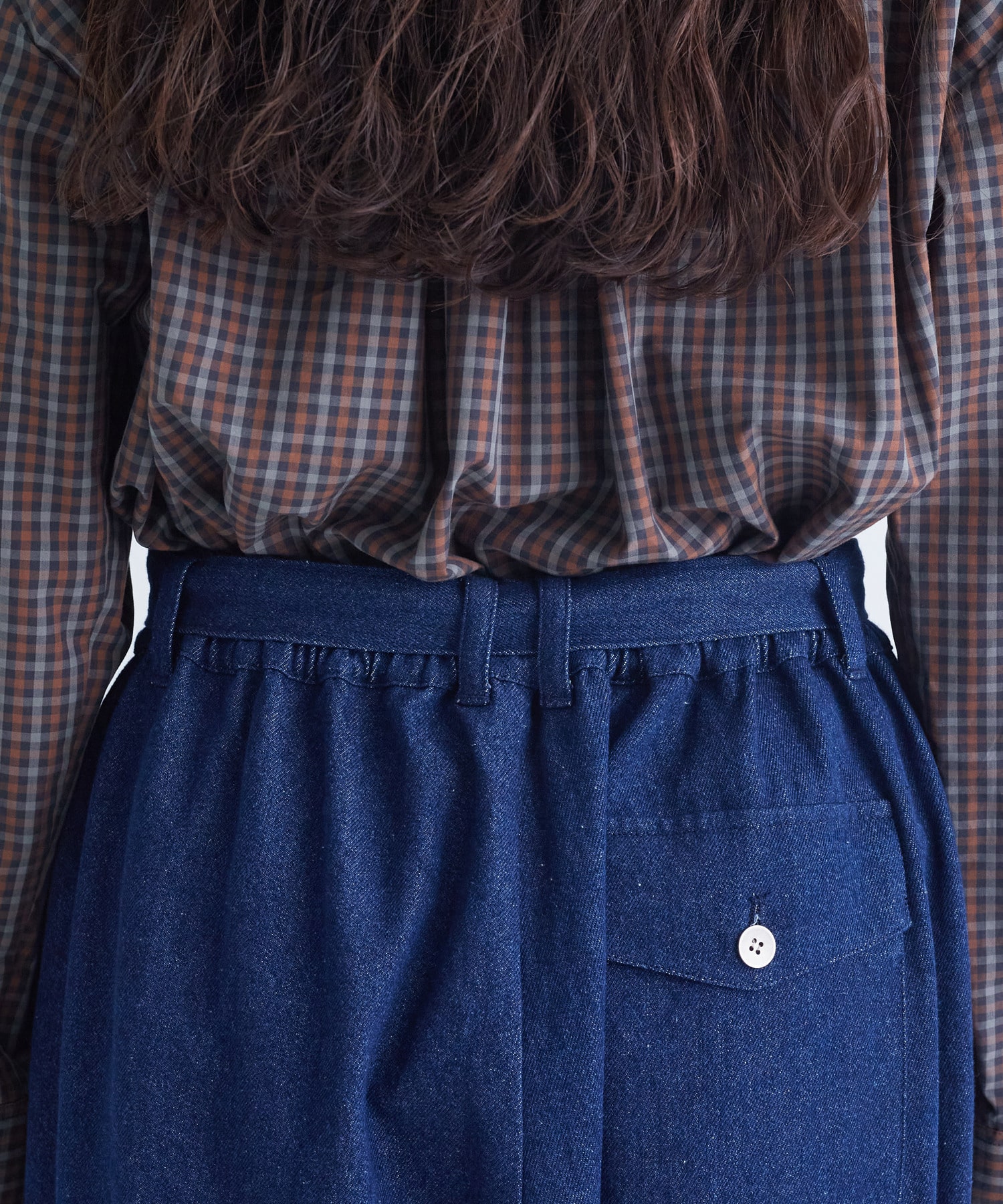 【congés payés】｜2BUY10%OFF・3BUY20%OFF｜ベルト付きデニムワイドパンツ 詳細画像 インディゴブルー 16