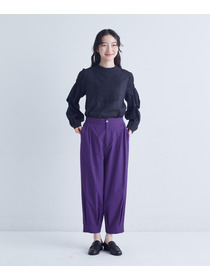 【congés payés】裾タックイージーパンツ 詳細画像 チャコールグレー 3