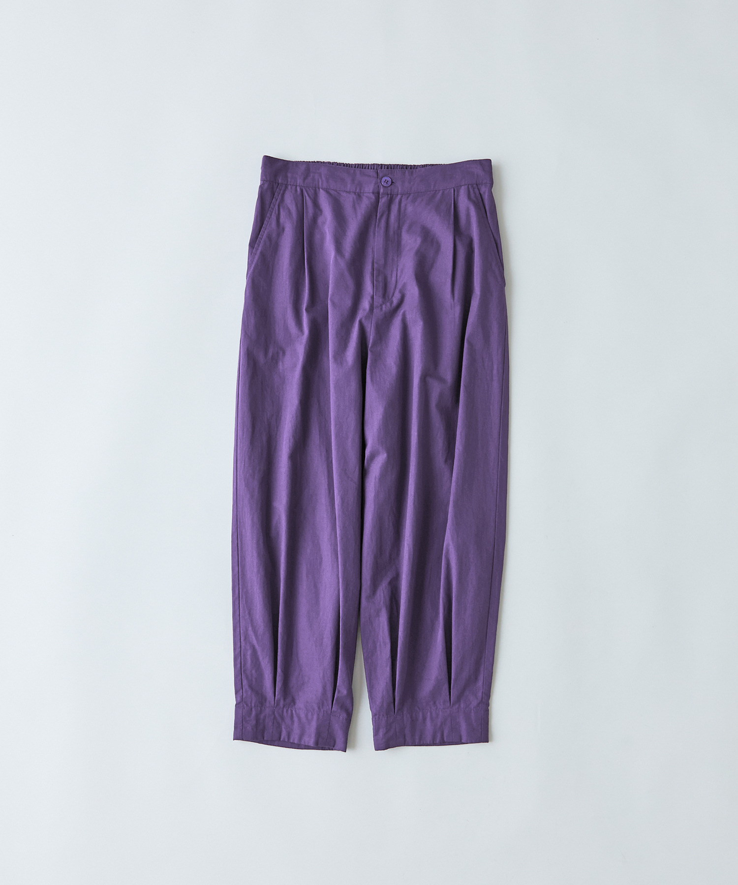 【congés payés】裾タックイージーパンツ 詳細画像 パープル 1