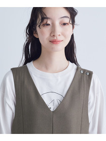 【congés payés】｜2BUY10%OFF・3BUY20%OFF｜Vネックオーバーオール 詳細画像 ネイビー 8