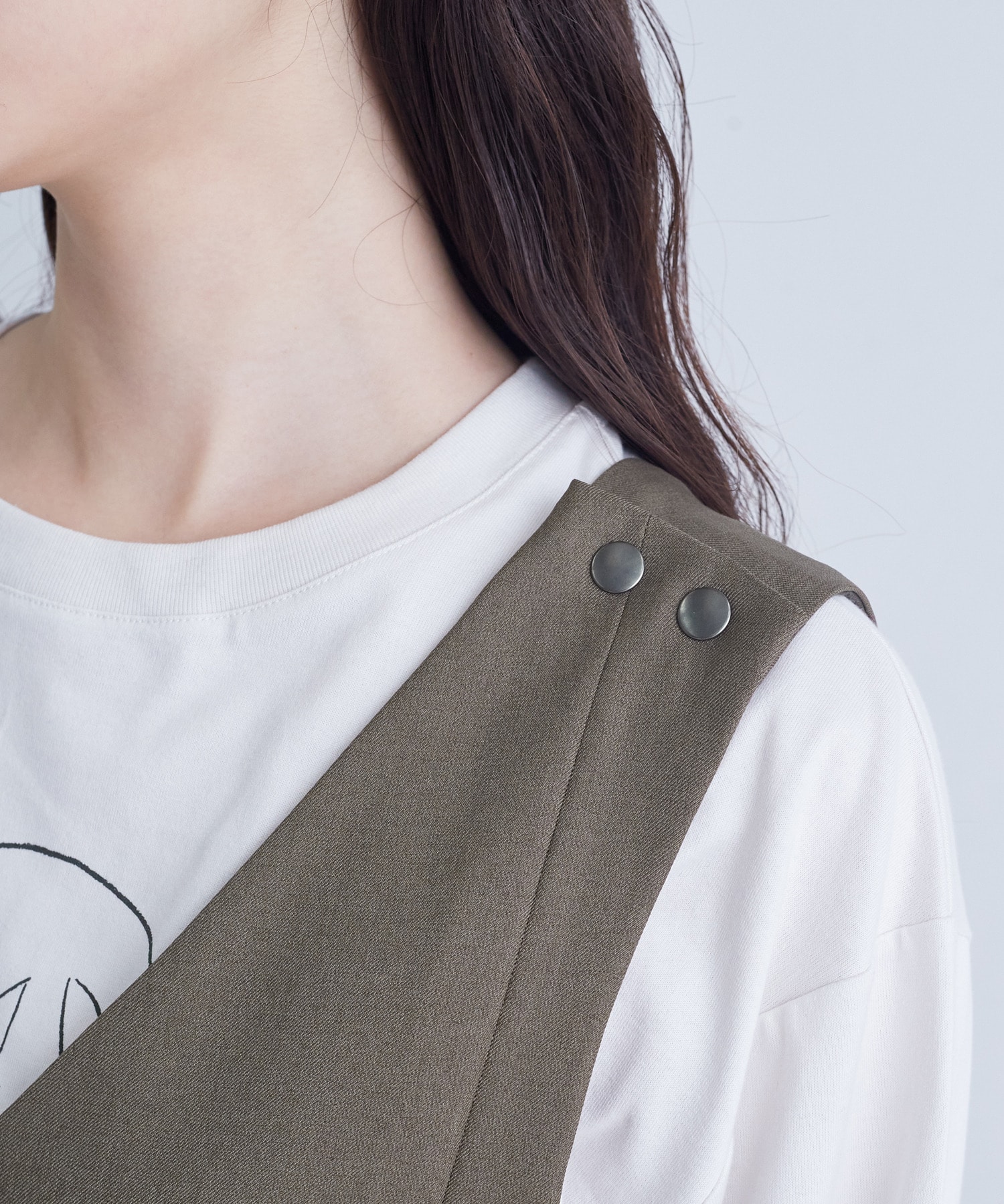 【congés payés】｜2BUY10%OFF・3BUY20%OFF｜Vネックオーバーオール 詳細画像 ネイビー 10