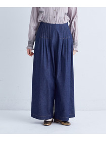 【congés payés】｜2BUY10%OFF・3BUY20%OFF｜タックデニムワイドパンツ 詳細画像 インディゴブルー 10