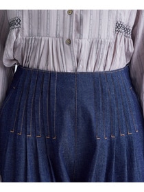 【congés payés】｜2BUY10%OFF・3BUY20%OFF｜タックデニムワイドパンツ 詳細画像 インディゴブルー 13