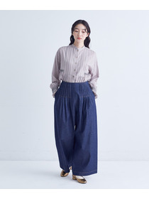 【congés payés】｜2BUY10%OFF・3BUY20%OFF｜タックデニムワイドパンツ 詳細画像 インディゴブルー 6