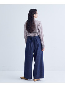 【congés payés】｜2BUY10%OFF・3BUY20%OFF｜タックデニムワイドパンツ 詳細画像 インディゴブルー 8