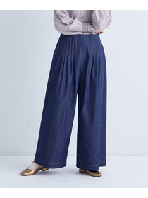 【congés payés】｜2BUY10%OFF・3BUY20%OFF｜タックデニムワイドパンツ 詳細画像 インディゴブルー 9