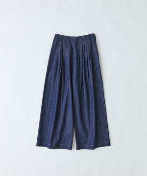 【congés payés】｜2BUY10%OFF・3BUY20%OFF｜タックデニムワイドパンツ 詳細画像 インディゴブルー 1