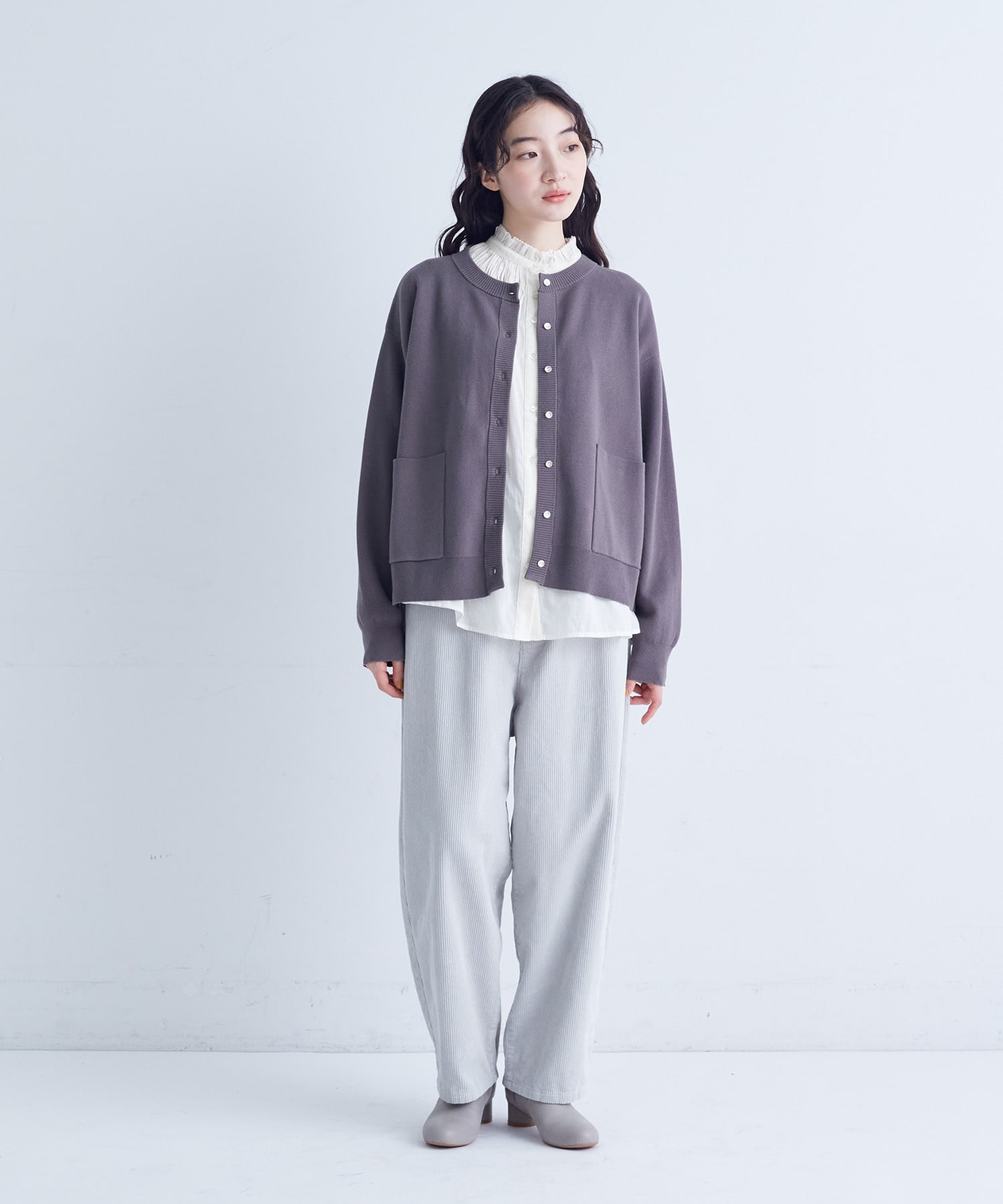 【congés payés】｜2BUY10%OFF・3BUY20%OFF｜【11月お気に入り登録ブランド内1位】【FAVE】コーデュロイパンツ 詳細画像 ブルーグリーン 1