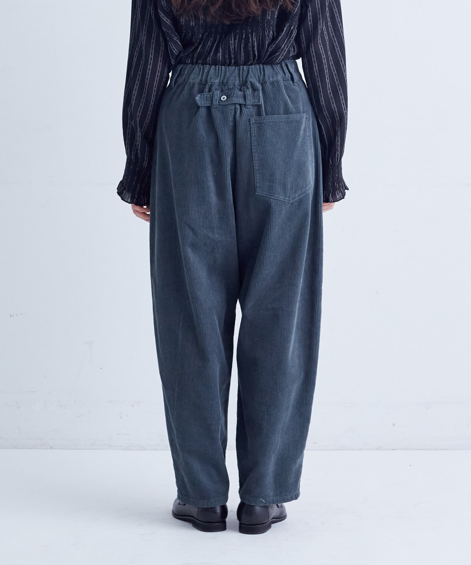 【congés payés】｜2BUY10%OFF・3BUY20%OFF｜【11月お気に入り登録ブランド内1位】【FAVE】コーデュロイパンツ 詳細画像 ブルーグリーン 29