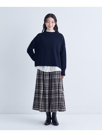 【congés payés】｜2BUY10%OFF・3BUY20%OFF｜モールチェックスカート 詳細画像 ブラック系その他 14