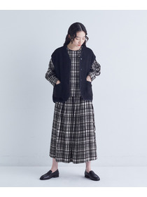 【congés payés】｜2BUY10%OFF・3BUY20%OFF｜モールチェックスカート 詳細画像 ブラック系その他 17