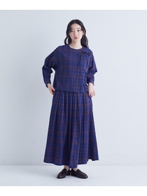 【congés payés】｜2BUY10%OFF・3BUY20%OFF｜モールチェックスカート 詳細画像 ブラック系その他 2