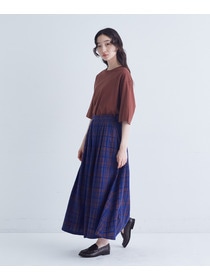 【congés payés】｜2BUY10%OFF・3BUY20%OFF｜モールチェックスカート 詳細画像 ブラック系その他 4