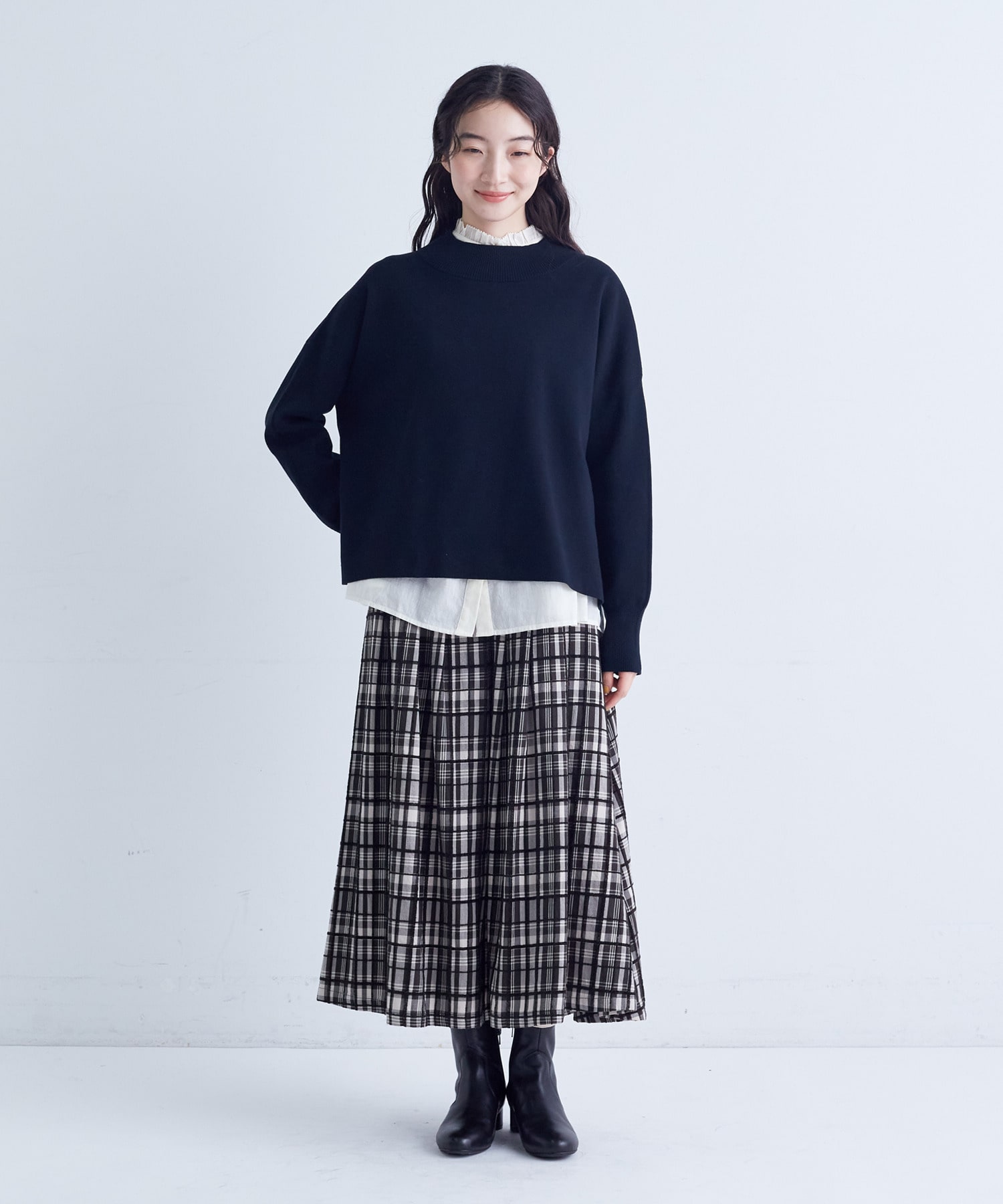 モールチェックスカート｜BIGI online store - ビギ オンライン
