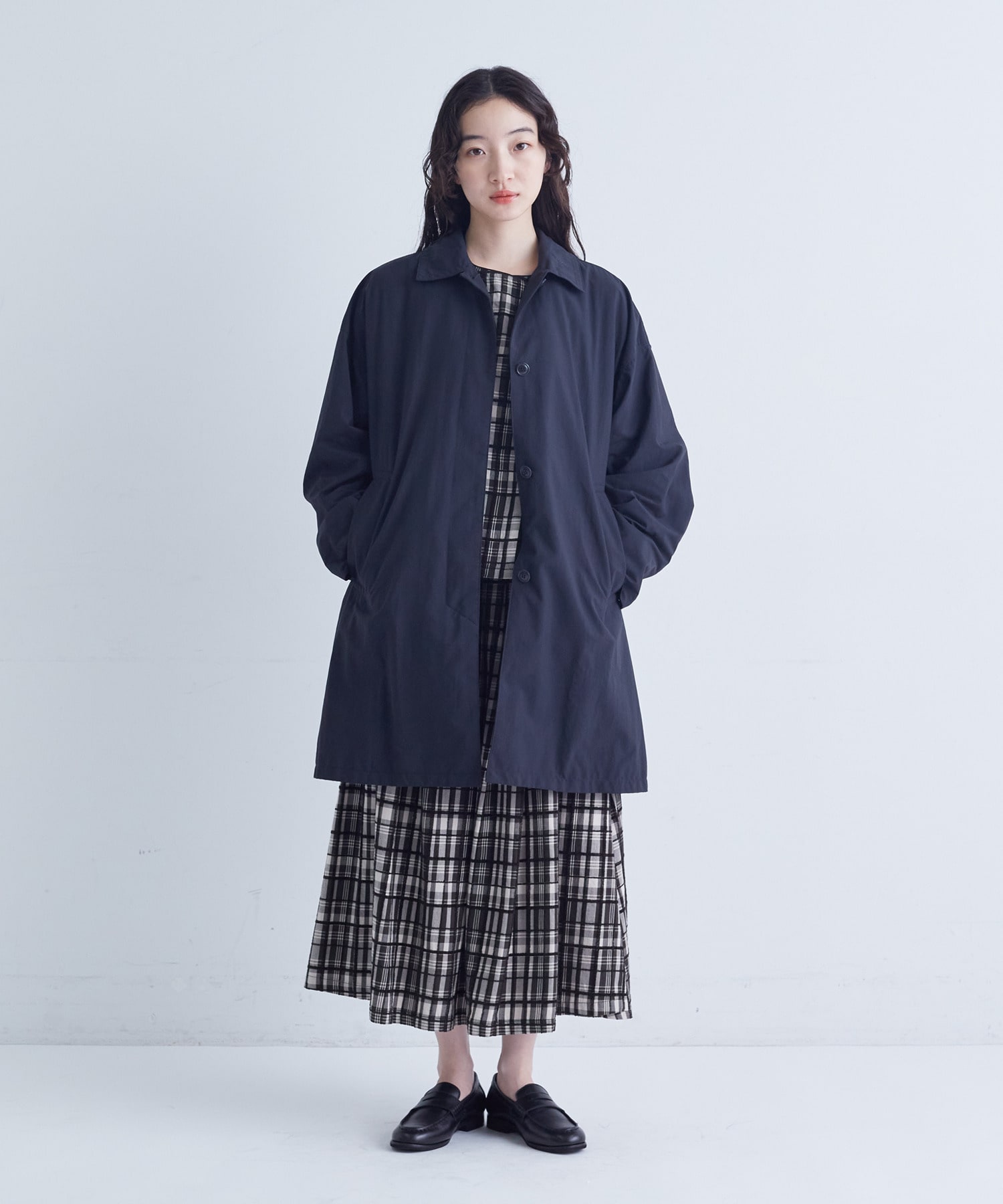 【congés payés】｜2BUY10%OFF・3BUY20%OFF｜モールチェックスカート 詳細画像 ブラック系その他 16