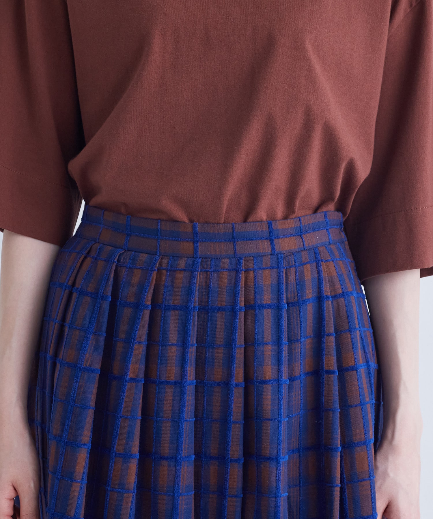 【congés payés】｜2BUY10%OFF・3BUY20%OFF｜モールチェックスカート 詳細画像 ブラック系その他 9