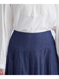【congés payés】タックデニムスカート 詳細画像 インディゴブルー 10