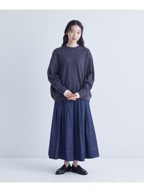 【congés payés】タックデニムスカート 詳細画像 インディゴブルー 2