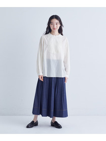 【congés payés】タックデニムスカート 詳細画像 インディゴブルー 4