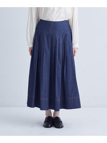 【congés payés】タックデニムスカート 詳細画像 インディゴブルー 7