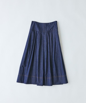 【congés payés】タックデニムスカート 詳細画像 インディゴブルー 1